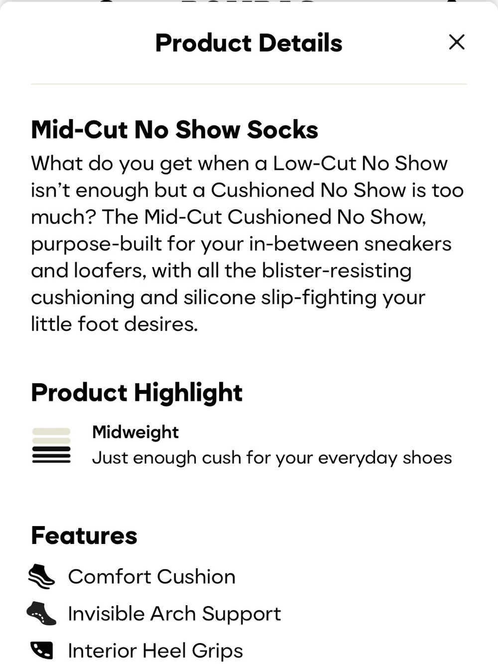 Bombas Mid-Cut Cushioned No-Show Socks in ‘Chai’ - Picture 4 of 8